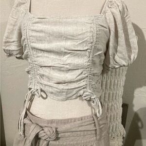 Bundle Beige Top and Skirt Set S/Medium